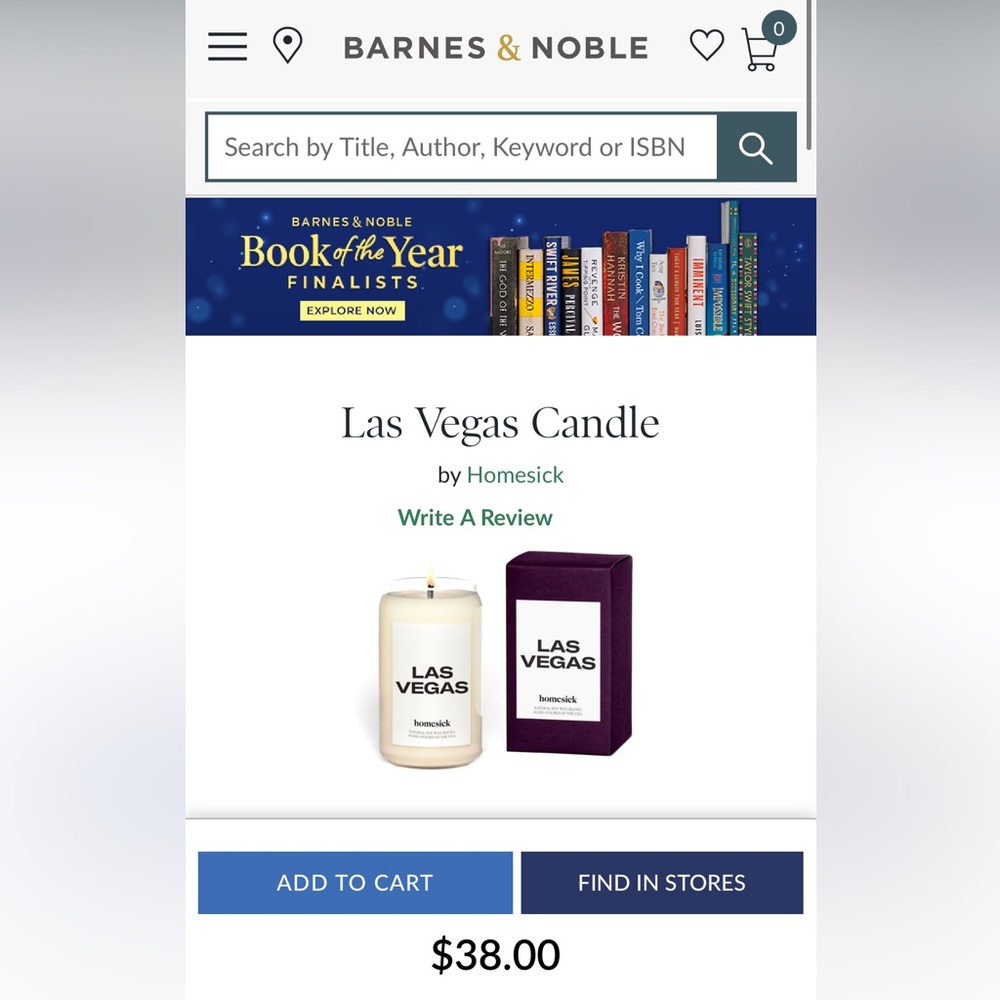 Las Vegas Homesick Candle